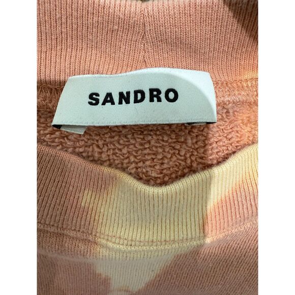 Sandro "Saint Honore" Mellow Embroidered French Cotton-Terry Sweatshirt - Sz. 1 - Picture 4 of 5